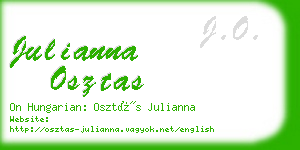 julianna osztas business card